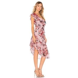 REVOLVE Lovers and Friends Stacy Midi Dress in Holiday Floral Size S